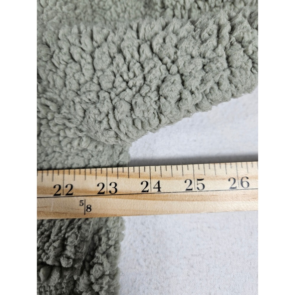 32 Degrees Heat Mens Sherpa Fleece Jacket Sage Green Snap Front Large 1370 - Picture 3 of 8